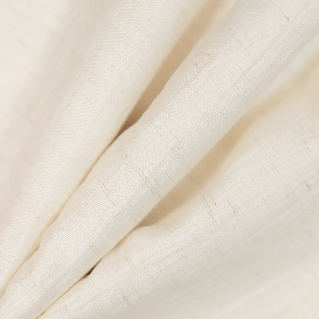 China Fabric for Shirt,Backless Beach Dress Poplin Woven Blended Fabric Rayon Nylon Linen rice color buy from China wholesaler bulk order at wholesale price free worldwide shipping Alibaba