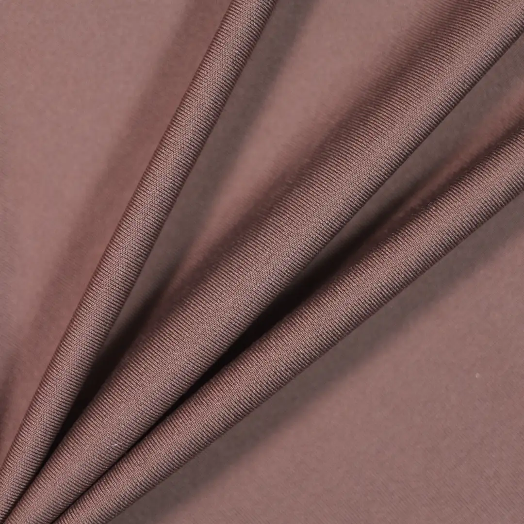 China Fabric for T-Shirt,Polo Shirt Single Jersey Knit Fabric Recycled Polyester Lycra brown color buy from China wholesaler bulk order at wholesale price free worldwide shipping Alibaba