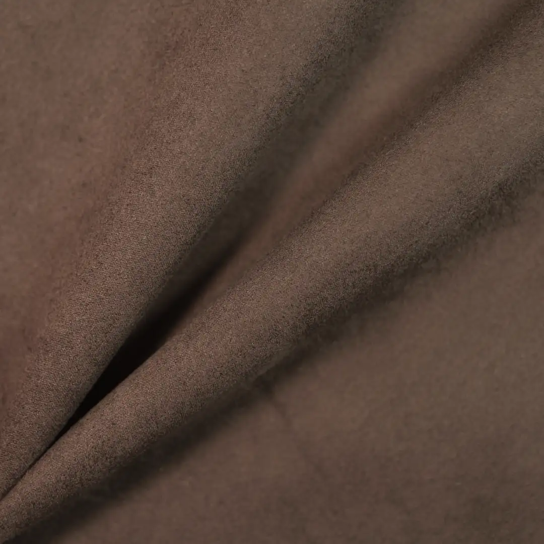 China Fabric for Jackets Suede Knit Fabric Polyester Spandex brown color buy from China wholesaler bulk order at wholesale price free worldwide shipping Alibaba
