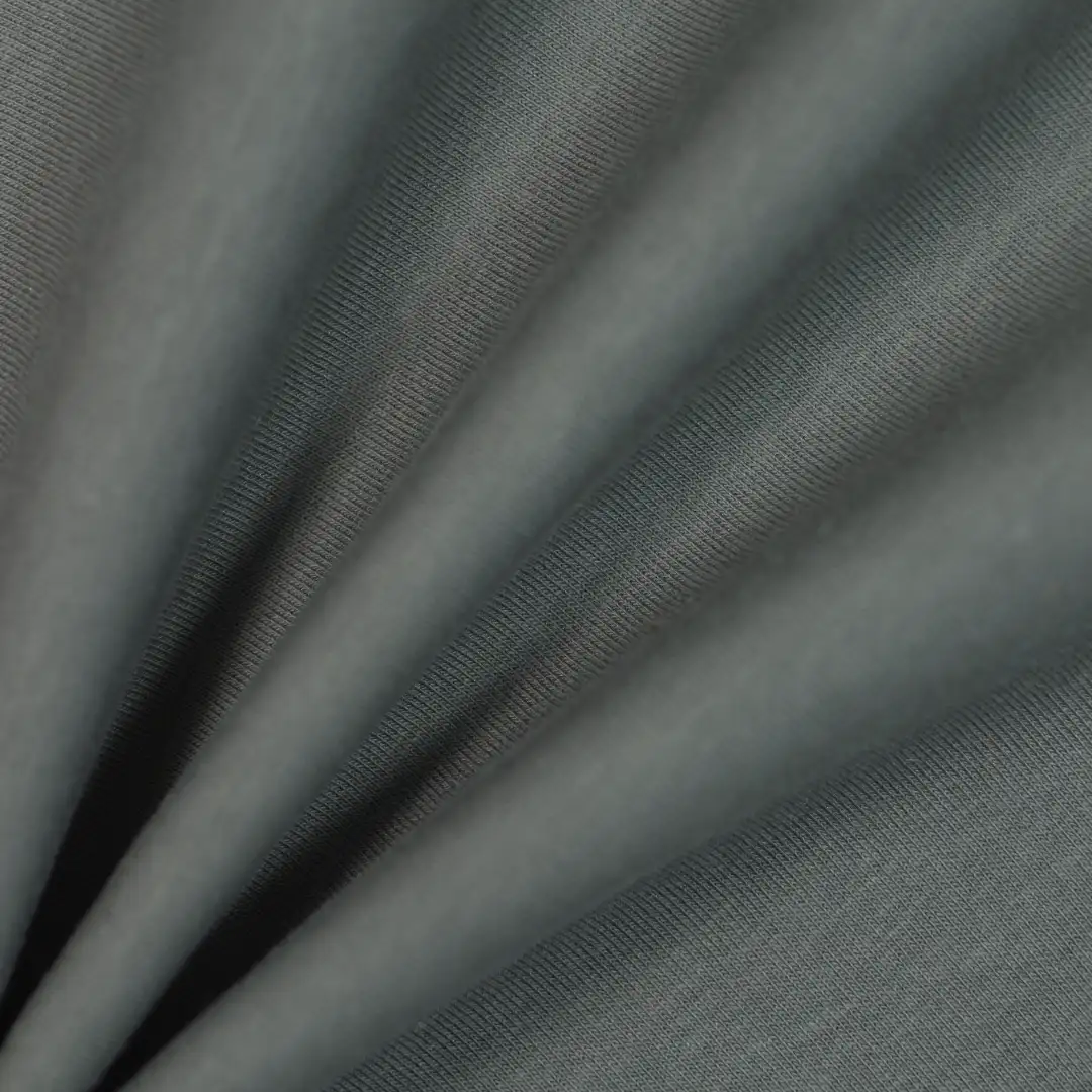 China Fabric for Jackets,Hoodie Interlock Knit Fabric Polyester Cotton Spandex Dark green color buy from China wholesaler bulk order at wholesale price free worldwide shipping Alibaba