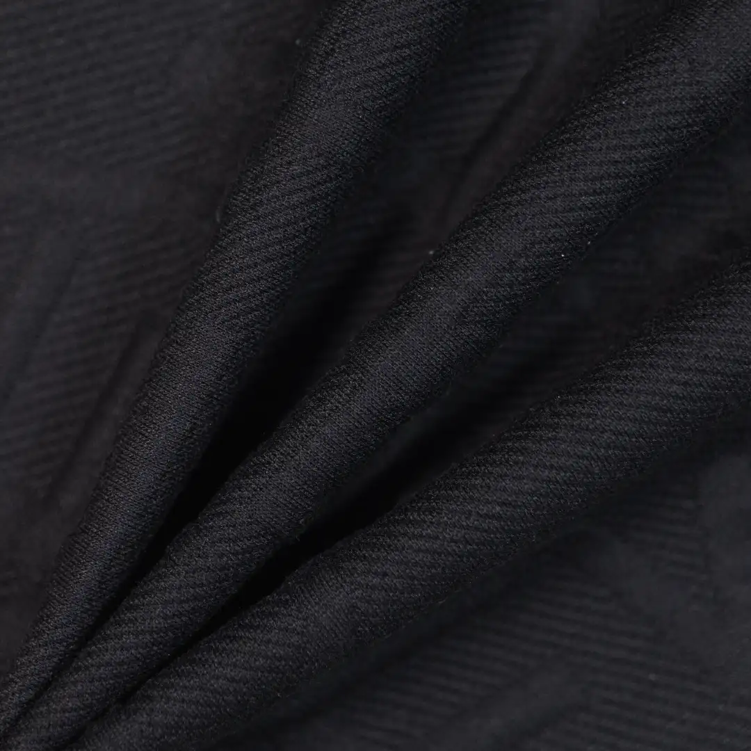 China Fabric for Jackets Jacquard Knit Fabric Polyester Spandex black color buy from China wholesaler bulk order at wholesale price free worldwide shipping Alibaba
