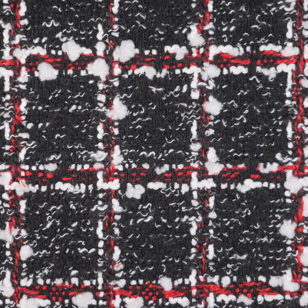 China Fabric for Trench Coat,Overcoat Chanel-Style Fabric Woolen Polyester Acrylic white&black color buy from China wholesaler bulk order at wholesale price free worldwide shipping Alibaba