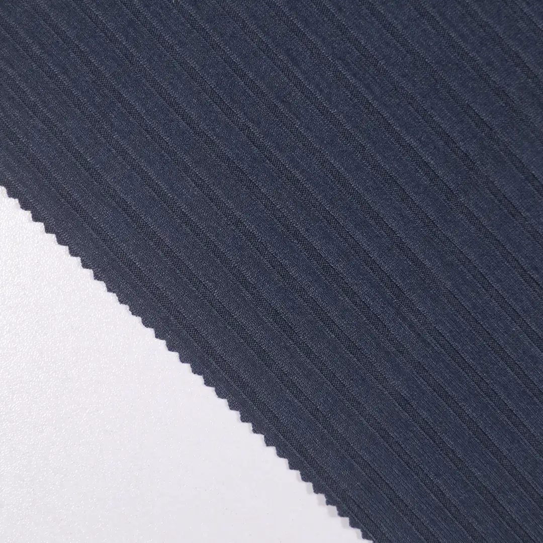 China Fabric for T-Shirt,Polo Shirt,Loungewear Rib Knit Fabric Polyester Spandex navy color buy from China wholesaler bulk order at wholesale price free worldwide shipping Alibaba