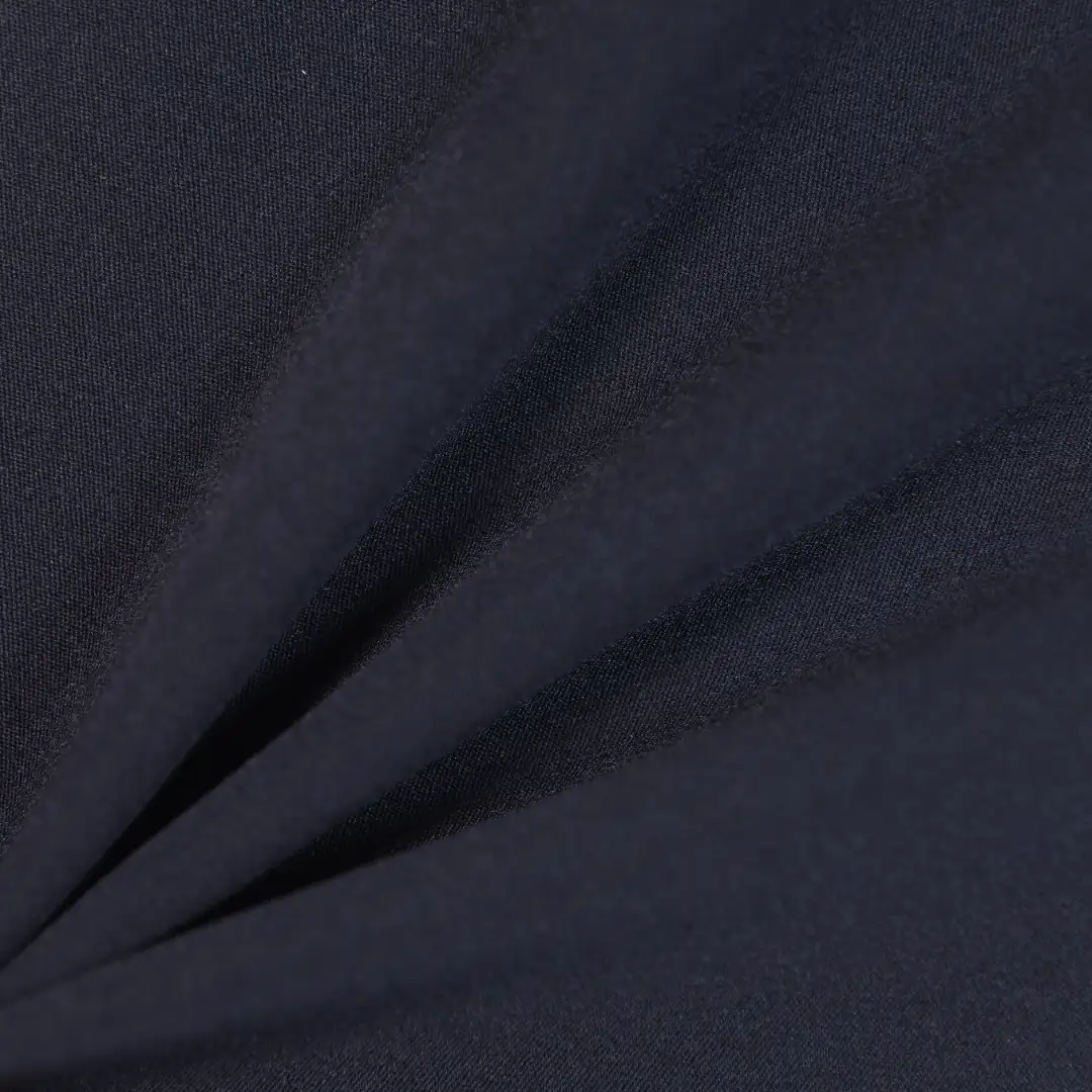 China Fabric for Blazer CVC Poplin Woven Blended Fabric Cotton Polyester Spandex Dark blue color buy from China wholesaler bulk order at wholesale price free worldwide shipping Alibaba