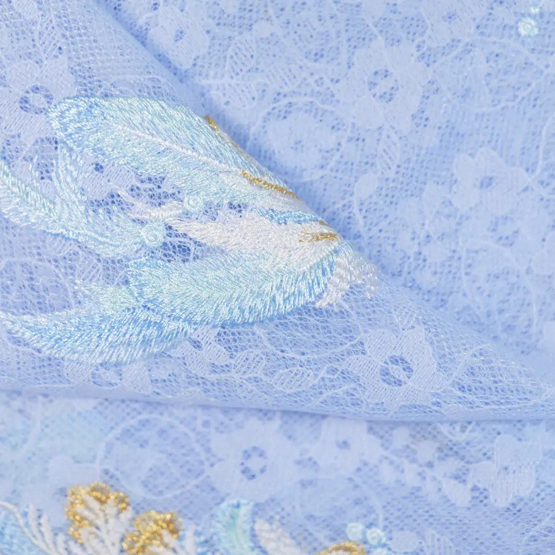 China Fabric for Kids Puff Sleeve Tier Dress,Gathered Strappy Mini Dress,Kids Ruffle Tiered Dress,Kids Sleeveless Tutu Dress Schiffli Synthetic Woven Fabric Nylon blue color buy from China wholesaler bulk order at wholesale price free worldwide shipping Alibaba