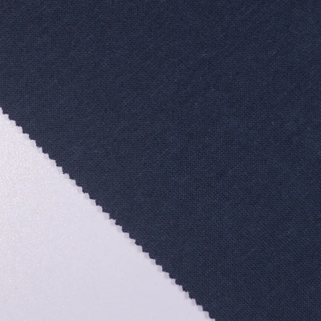 China Fabric for Hoodie Fleece Knit Fabric Polyester Cotton Dark blue color buy from China wholesaler bulk order at wholesale price free worldwide shipping Alibaba