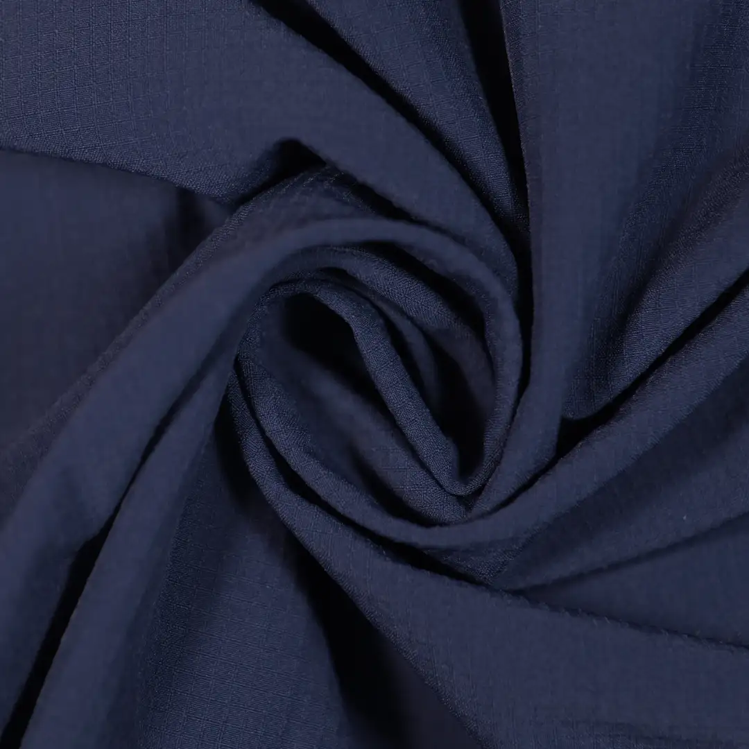 China Fabric for Light Jacket,Cropped V-Neck Shirt,Ladies Belt Buckle Cargo A-Line Skirt Four-way Stretch (Bi-Stretch) Woven Blended Fabric Polyamide Spandex Navy color buy from China wholesaler bulk order at wholesale price free worldwide shipping Alibaba