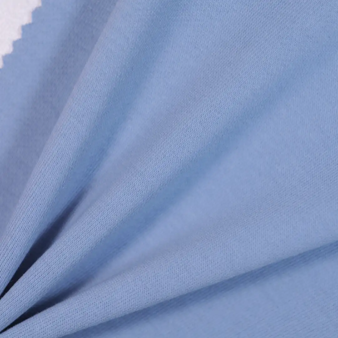 China Fabric for Hoodie,Sweatshirt French Terry Knit Fabric Cotton Polyester blue color buy from China wholesaler bulk order at wholesale price free worldwide shipping Alibaba