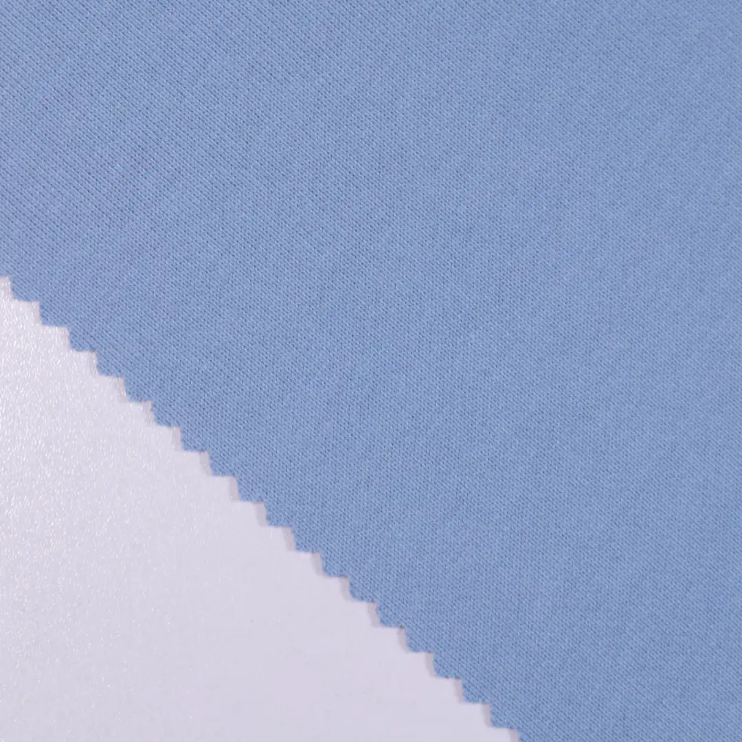 China Fabric for Hoodie,Sweatshirt French Terry Knit Fabric Cotton Polyester blue color buy from China wholesaler bulk order at wholesale price free worldwide shipping Alibaba