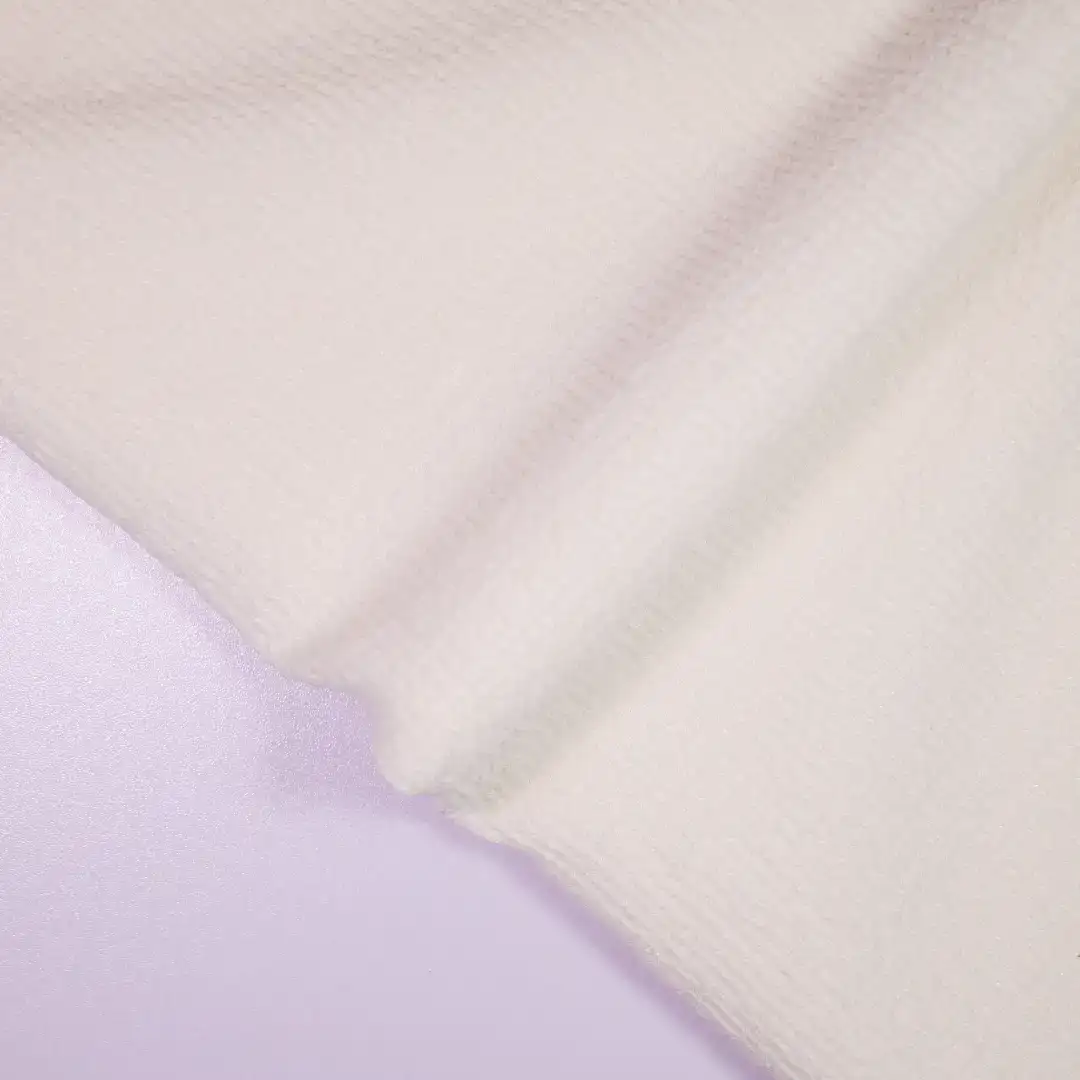 China Fabric for Pants Tricot Knit Fabric Polyester Spandex White color buy from China wholesaler bulk order at wholesale price free worldwide shipping Alibaba