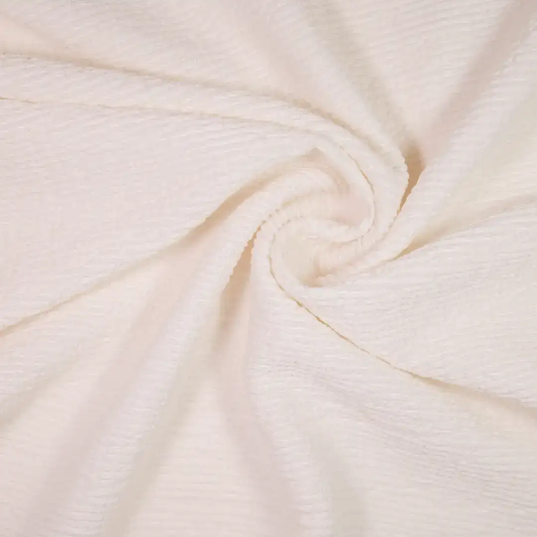 China Fabric for Pants Tricot Knit Fabric Polyester Spandex White color buy from China wholesaler bulk order at wholesale price free worldwide shipping Alibaba