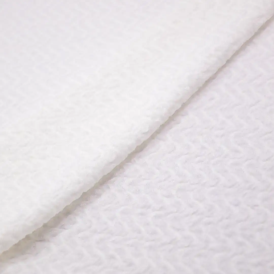 China Fabric for Jackets,Skirt Tricot Knit Fabric Polyester Spandex White color buy from China wholesaler bulk order at wholesale price free worldwide shipping Alibaba