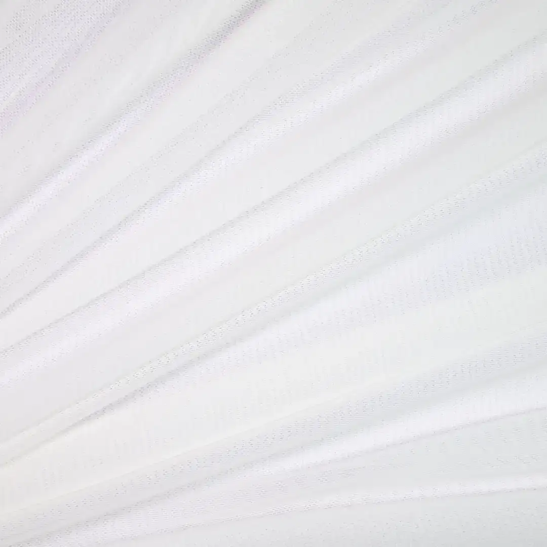 China Fabric for Interlining Mesh Knit Fabric Polyester Spandex White color buy from China wholesaler bulk order at wholesale price free worldwide shipping Alibaba