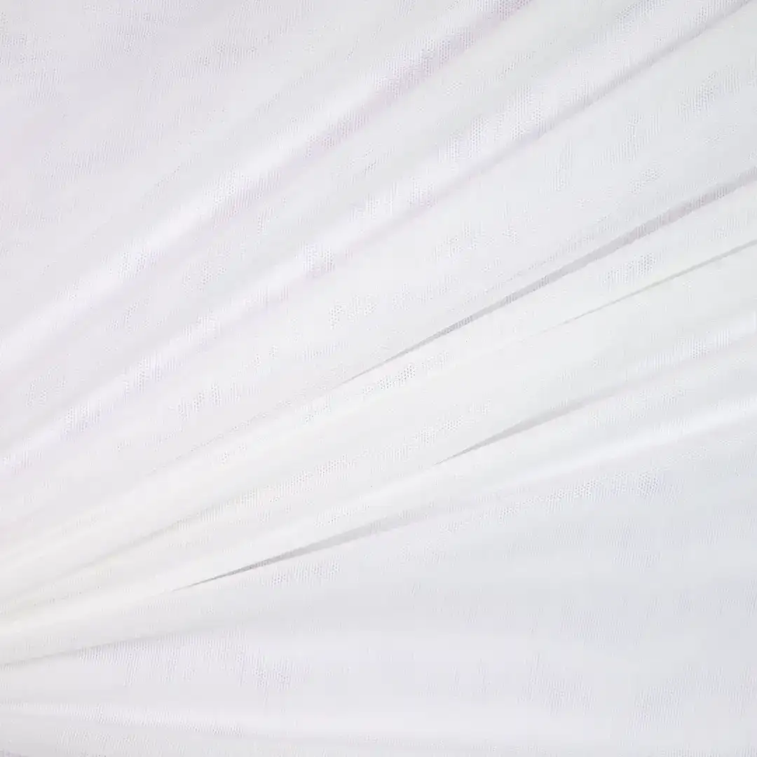 China Fabric for Interlining Mesh Knit Fabric Polyester Spandex White color buy from China wholesaler bulk order at wholesale price free worldwide shipping Alibaba