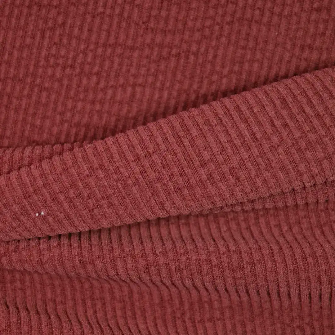 China Fabric for Jackets,Skirt,Over Shirt knitted Corduroy Knit Fabric Polyester Spandex Brown color buy from China wholesaler bulk order at wholesale price free worldwide shipping Alibaba