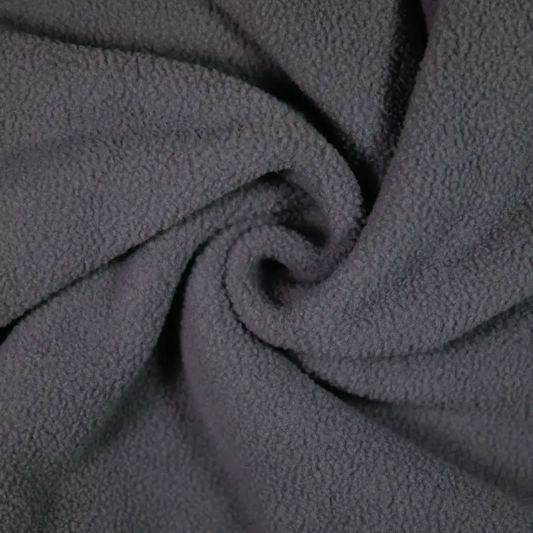 China Fabric for Hoodie,Pajamas,Loungewear Polar Fleece Knit Fabric Polyester gray color buy from China wholesaler bulk order at wholesale price free worldwide shipping Alibaba