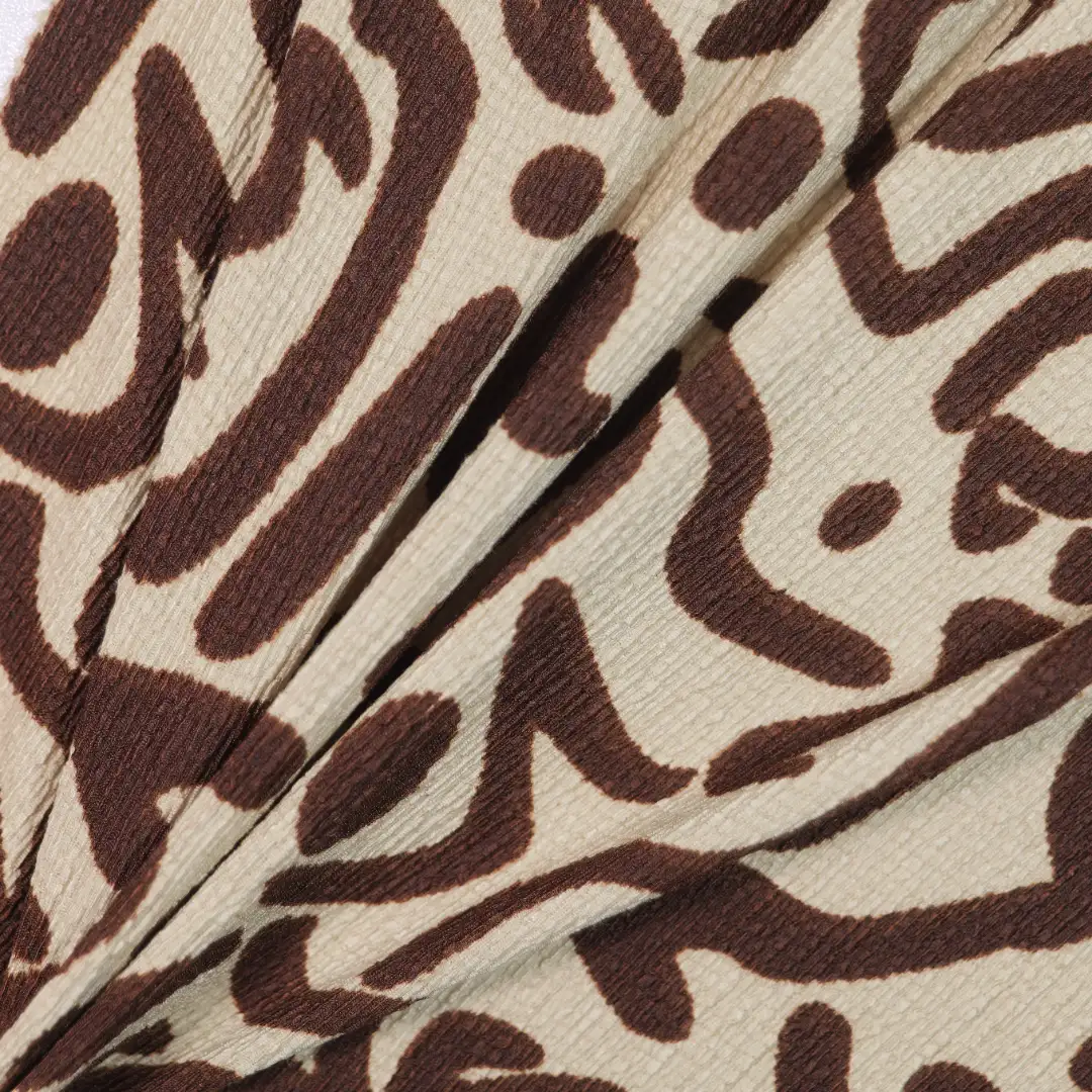 China Fabric for T-Shirt,Polo Shirt,Loungewear Crepe Knit Fabric Polyester Spandex brown color buy from China wholesaler bulk order at wholesale price free worldwide shipping Alibaba