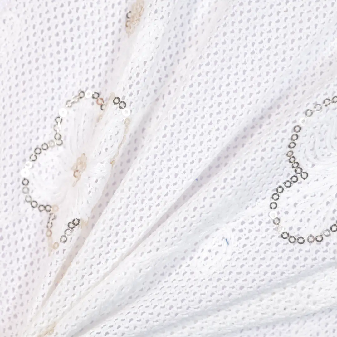 China Fabric for Skirt Mesh Knit Fabric Polyester Cotton beige color buy from China wholesaler bulk order at wholesale price free worldwide shipping Alibaba