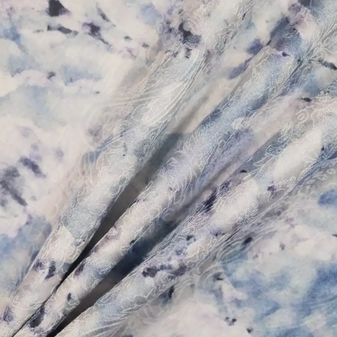 China Fabric for Jackets,Skirt,Suit Jacquard Woven Blended Fabric Cotton Tencel Linen blue 3 color buy from China wholesaler bulk order at wholesale price free worldwide shipping Alibaba