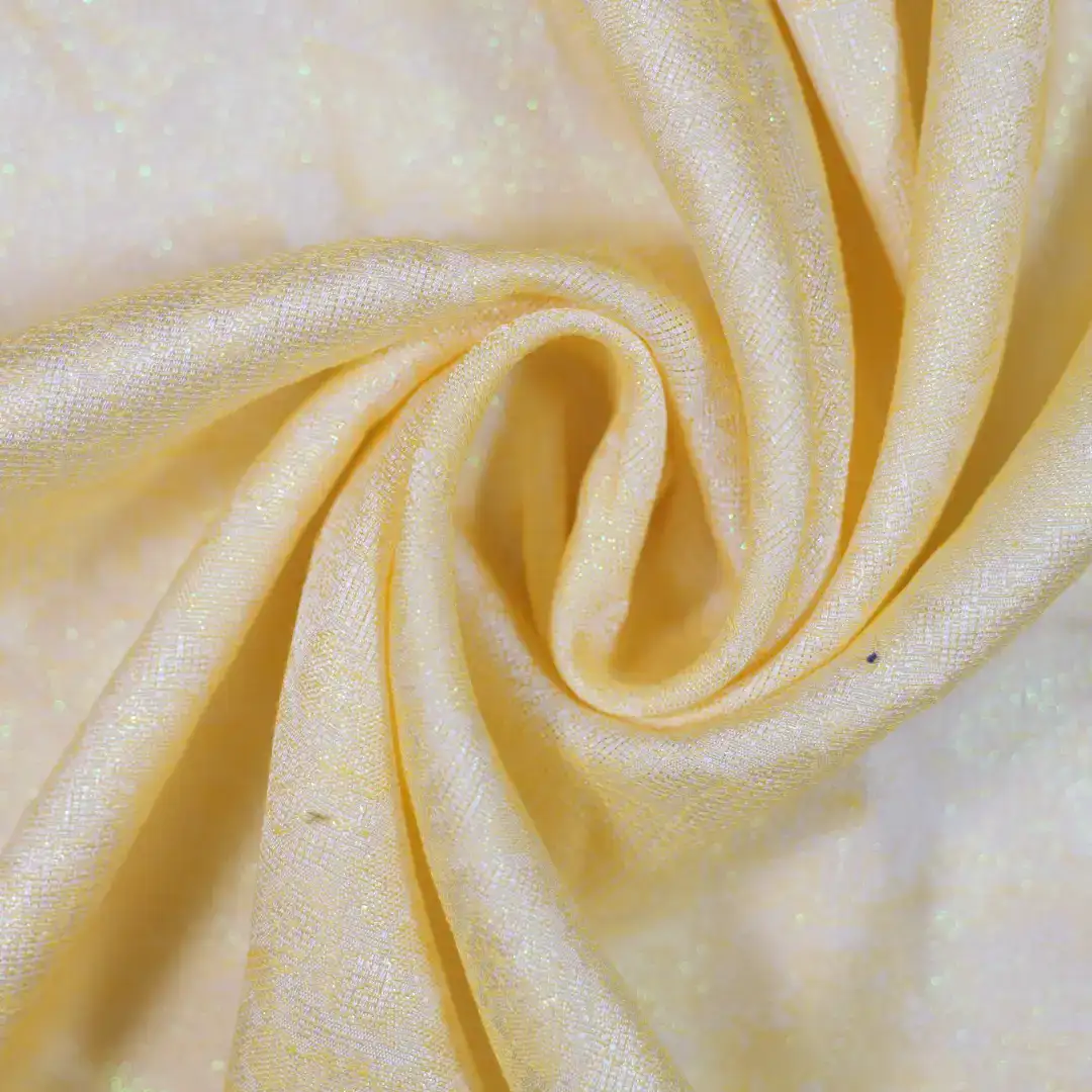 China Fabric for Shirt,Skirt Jacquard Woven Blended Fabric Rayon Polyester Silk Metallic Gold yellow 6 color buy from China wholesaler bulk order at wholesale price free worldwide shipping Alibaba