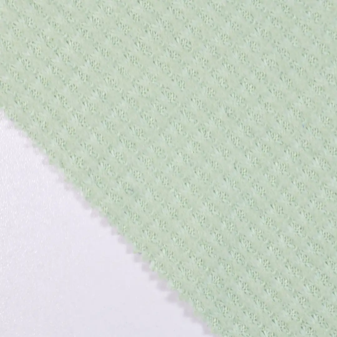 China Fabric for T-Shirt,Polo Shirt,Loungewear Waffle Knit Fabric Polyester Spandex green color buy from China wholesaler bulk order at wholesale price free worldwide shipping Alibaba