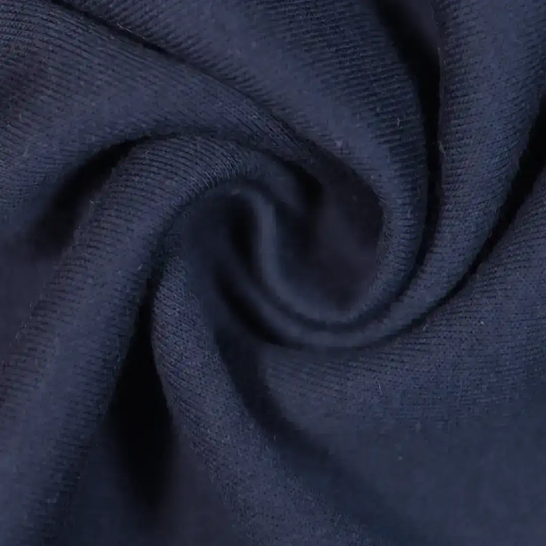 China Fabric for Hoodie Fleece Knit Fabric Cotton Polyester navy color buy from China wholesaler bulk order at wholesale price free worldwide shipping Alibaba