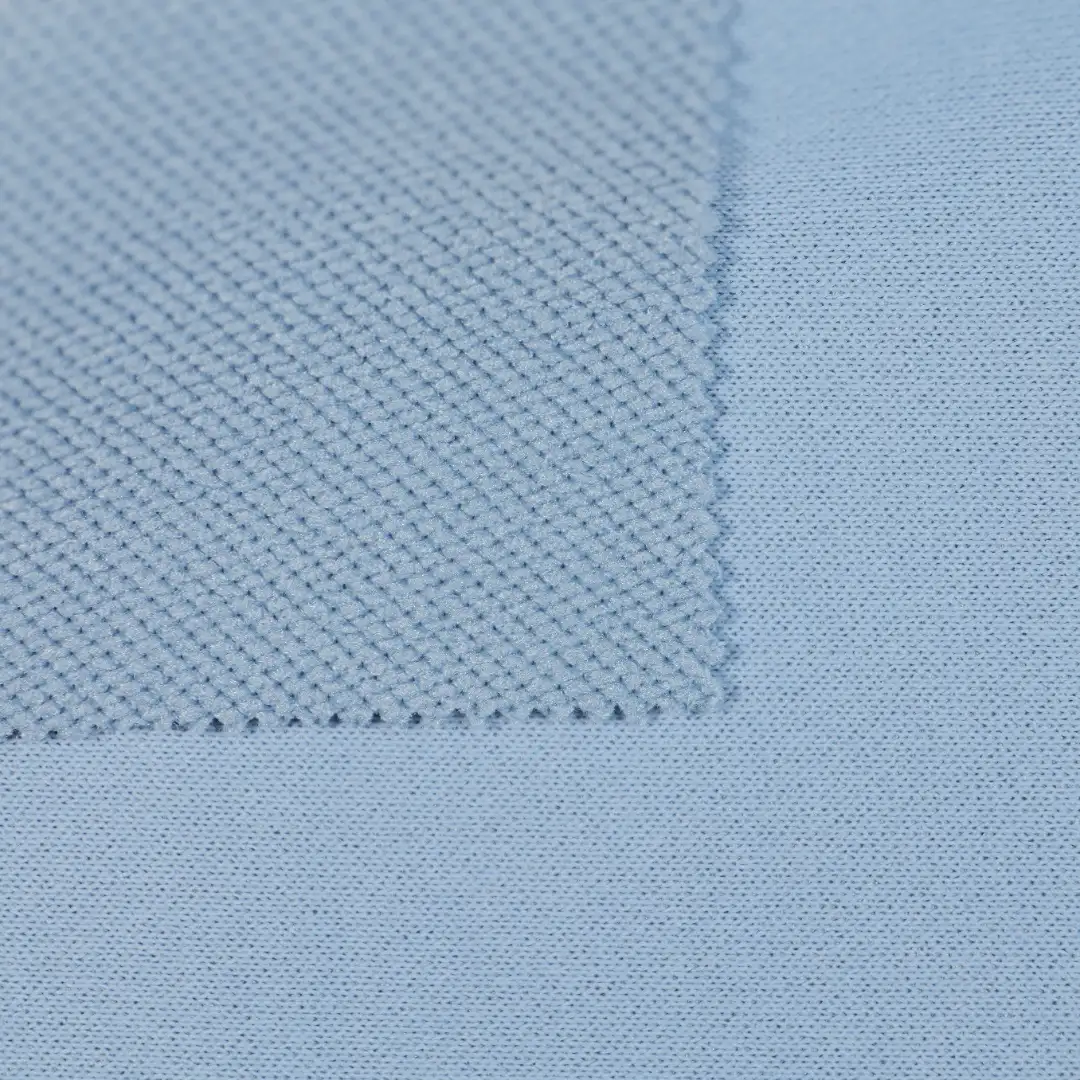 China Fabric for Hoodie,Long Sleeve Base Layer Top Pique Knit Fabric Polyester dark blue color buy from China wholesaler bulk order at wholesale price free worldwide shipping Alibaba