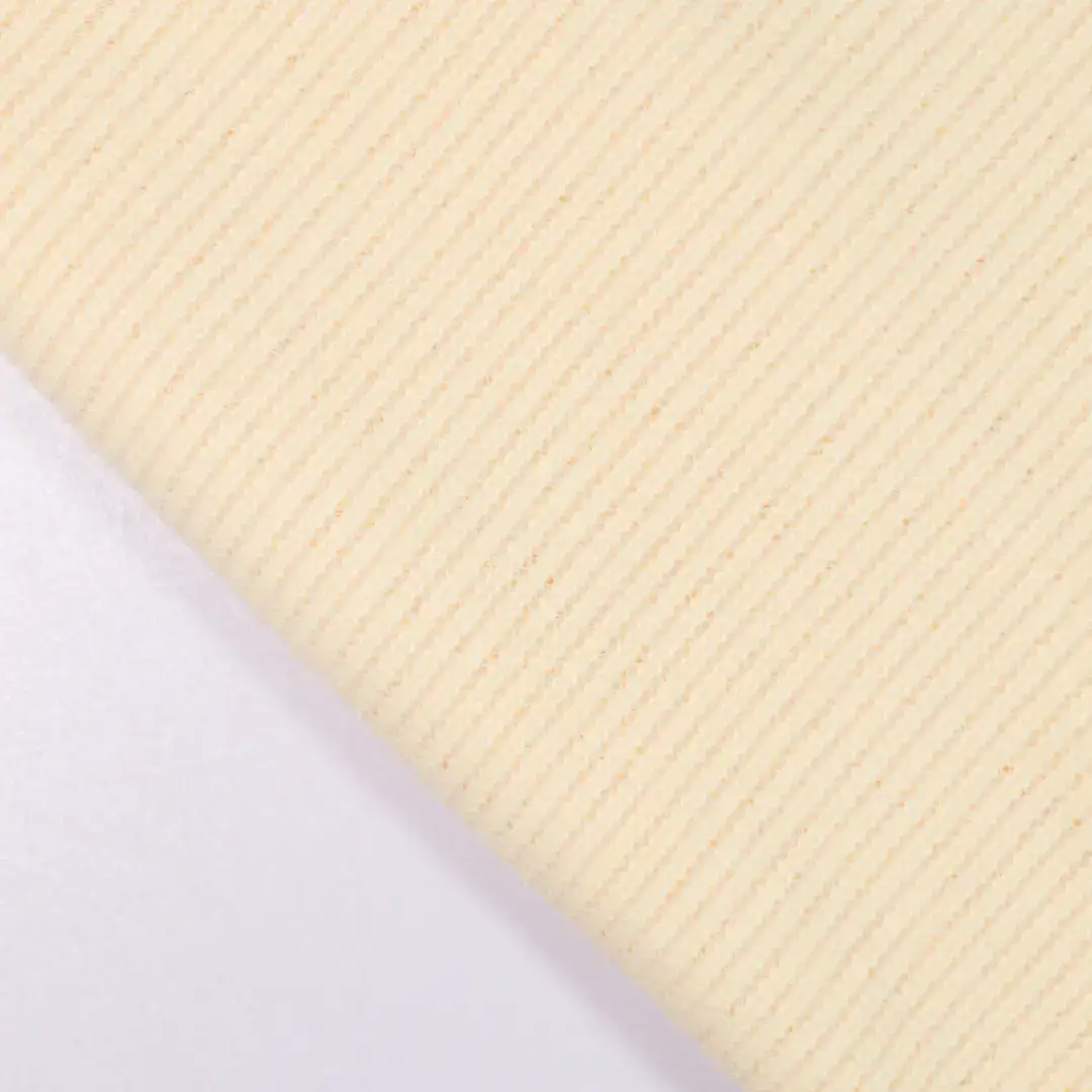 China Fabric for Skirt,Backless Beach Dress,Womens High Neck Tight Layer Top Rib Knit Fabric Polyester Spandex rice color buy from China wholesaler bulk order at wholesale price free worldwide shipping Alibaba