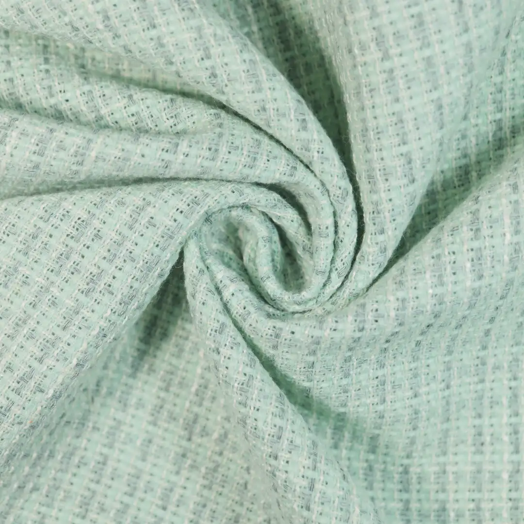 China Fabric for Jackets,Trench Coat Chanel-Style Fabric Woolen Polyester Wool GREEN color buy from China wholesaler bulk order at wholesale price free worldwide shipping Alibaba