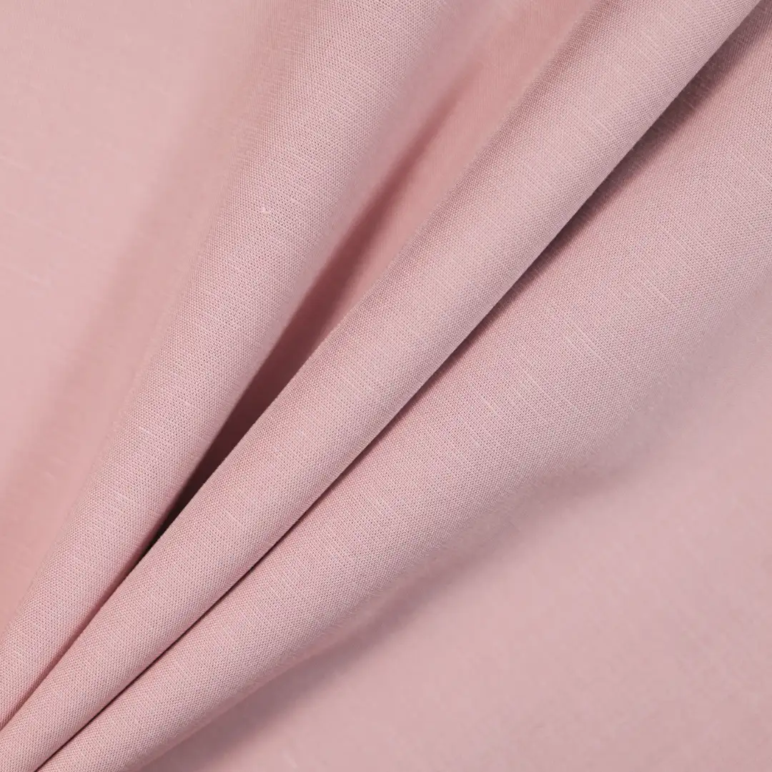 China Fabric for Shirt,Backless Beach Dress,Strap Midi Dress Linen/Tencel Plain Natural Woven Fabric Tencel Linen pink color buy from China wholesaler bulk order at wholesale price free worldwide shipping Alibaba