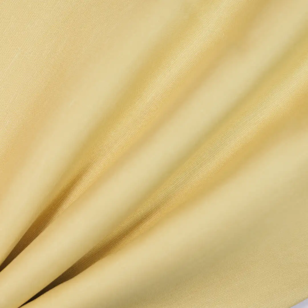 China Fabric for Shirt,Ruffle Shirt Dress,Strap Midi Dress Tencel/Cotton Plain Natural Woven Fabric Tencel Cotton YELLOW color buy from China wholesaler bulk order at wholesale price free worldwide shipping Alibaba