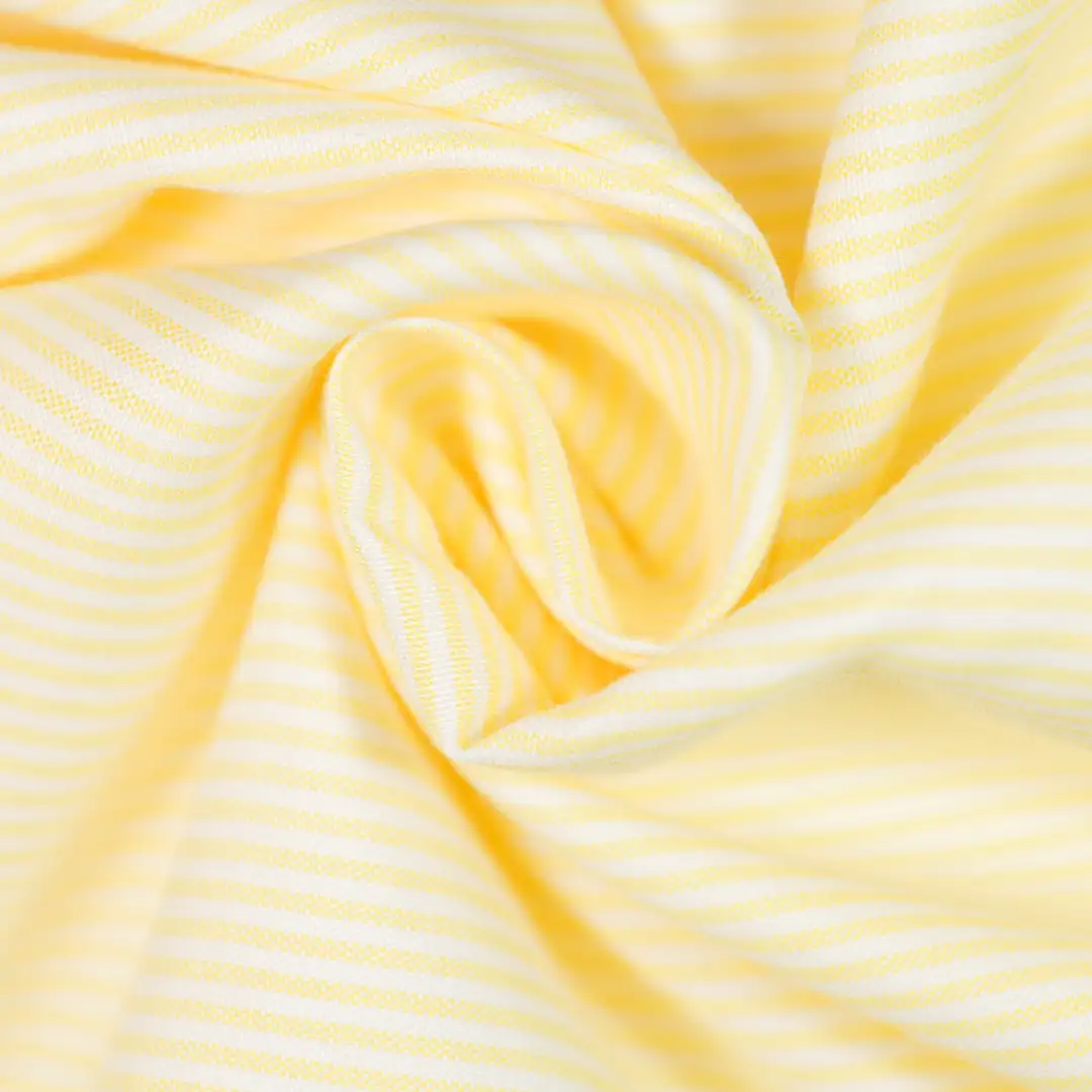 China Fabric for Skirt,Backless Beach Dress,Strap Midi Dress Yarn Dyed Stripe Woven Blended Fabric Cotton Polyester YELLOW color buy from China wholesaler bulk order at wholesale price free worldwide shipping Alibaba