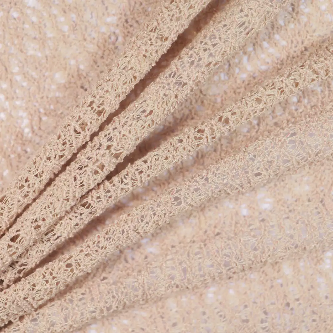 China Fabric for Skirt,Backless Beach Dress Mesh Knit Fabric Polyester Cotton Spandex coffee color buy from China wholesaler bulk order at wholesale price free worldwide shipping Alibaba