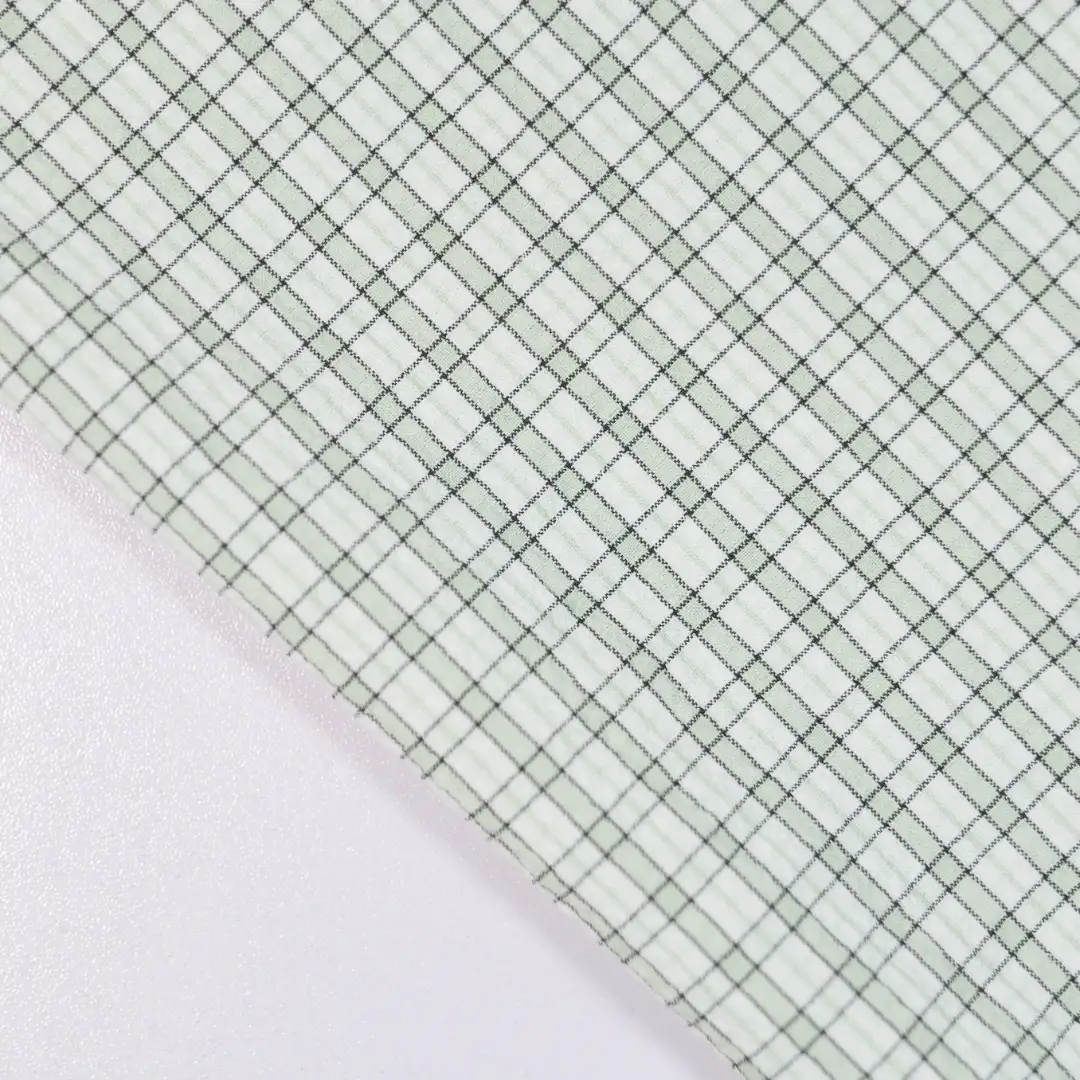 China Fabric for Shirt,Skirt,Backless Beach Dress Yarn Dyed Check Woven Blended Fabric Polyester Lyocell Cotton Spandex green color buy from China wholesaler bulk order at wholesale price free worldwide shipping Alibaba