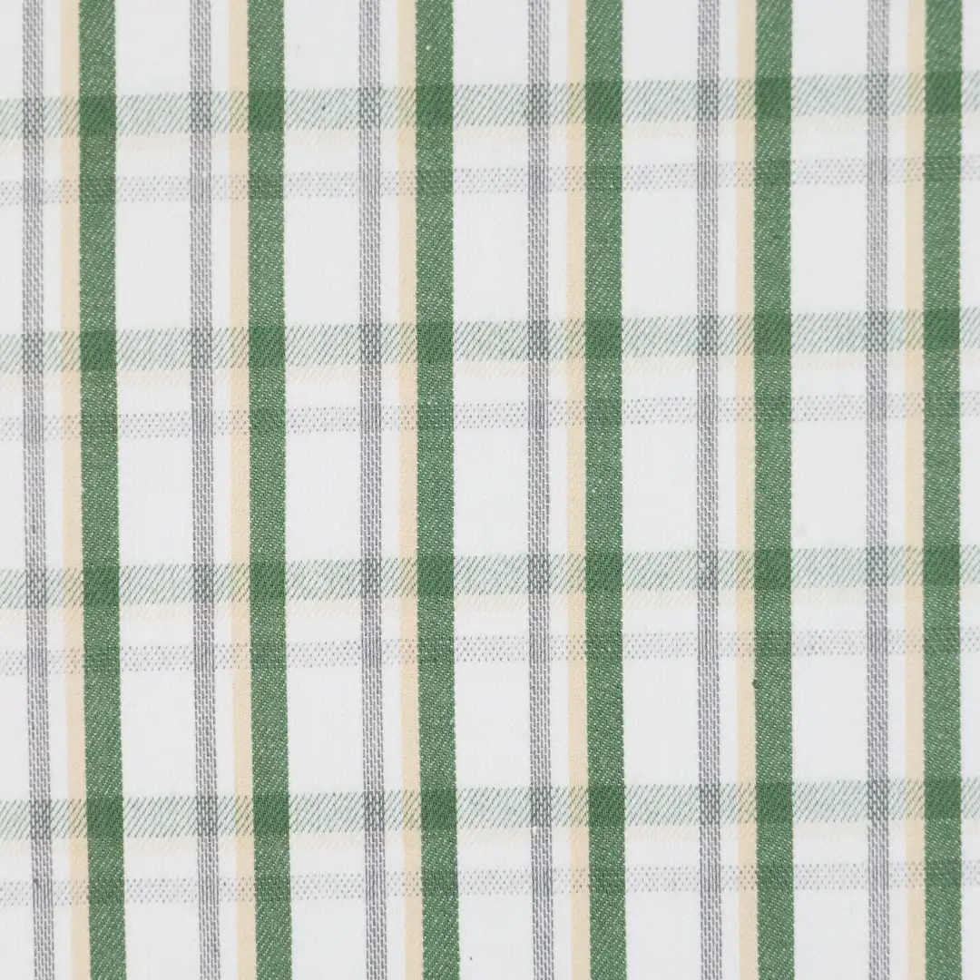 China Fabric for Shirt,Skirt,Backless Beach Dress Yarn Dyed Check Natural Woven Fabric Cotton GREEN WHITE color buy from China wholesaler bulk order at wholesale price free worldwide shipping Alibaba