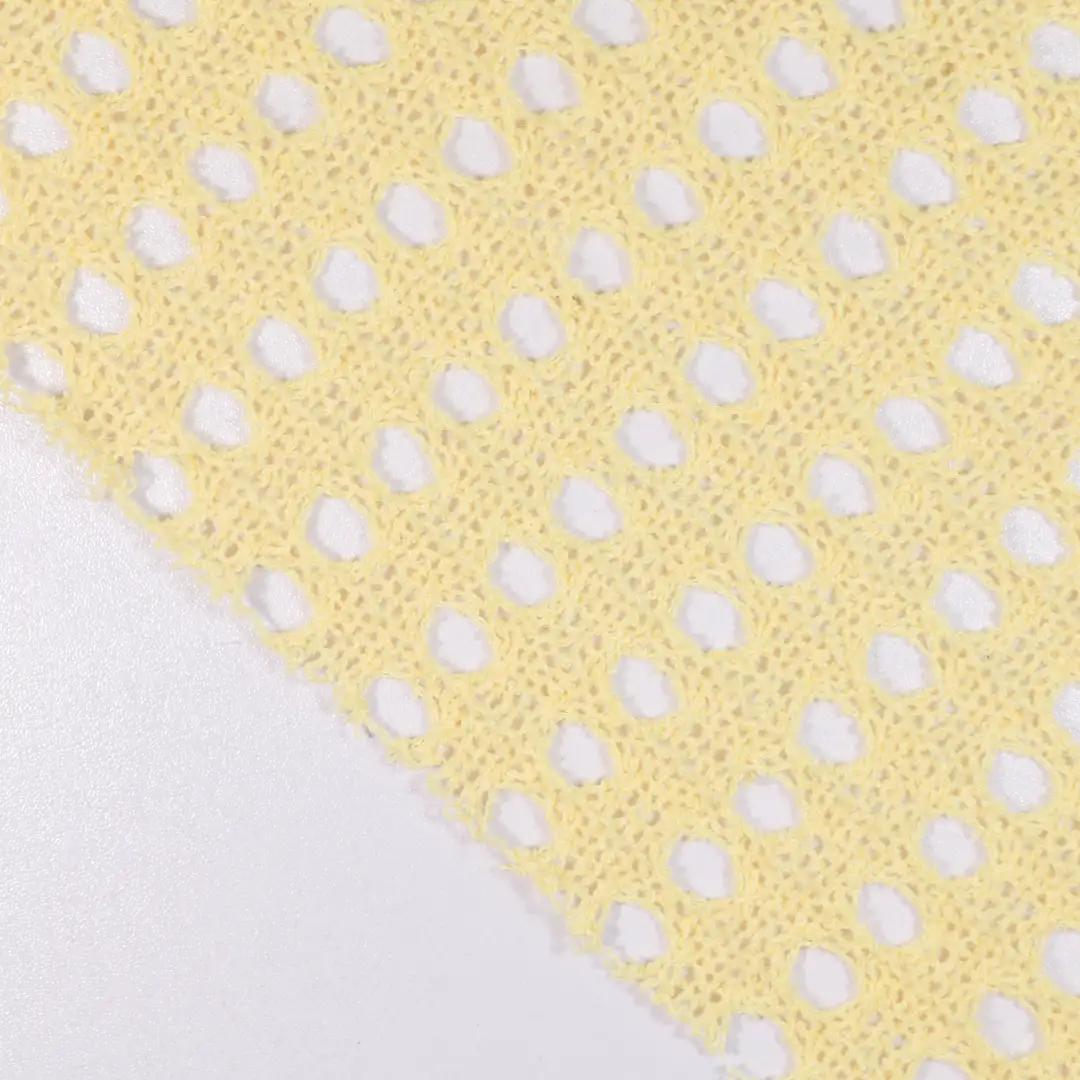 China Fabric for Skirt,Over Shirt Mesh Knit Fabric Polyester YELLOW color buy from China wholesaler bulk order at wholesale price free worldwide shipping Alibaba