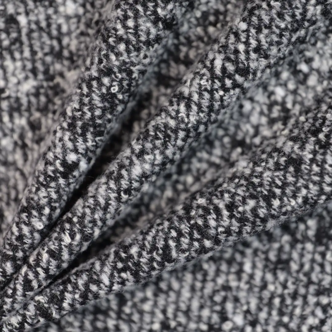 China Fabric for Trench Coat,Overcoat Woolen Tweed Woolen Polyester Wool black&white color buy from China wholesaler bulk order at wholesale price free worldwide shipping Alibaba