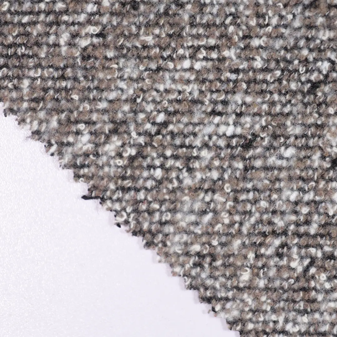 China Fabric for Trench Coat,Overcoat Woolen Tweed Woolen Polyester Wool brown&white color buy from China wholesaler bulk order at wholesale price free worldwide shipping Alibaba