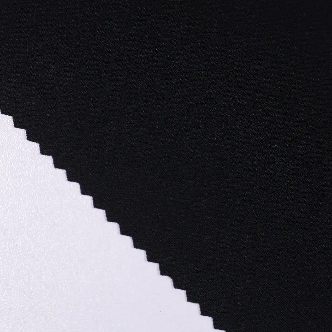 China Fabric for Pants,Blazer Interlock Knit Fabric Rayon Nylon Spandex black color buy from China wholesaler bulk order at wholesale price free worldwide shipping Alibaba