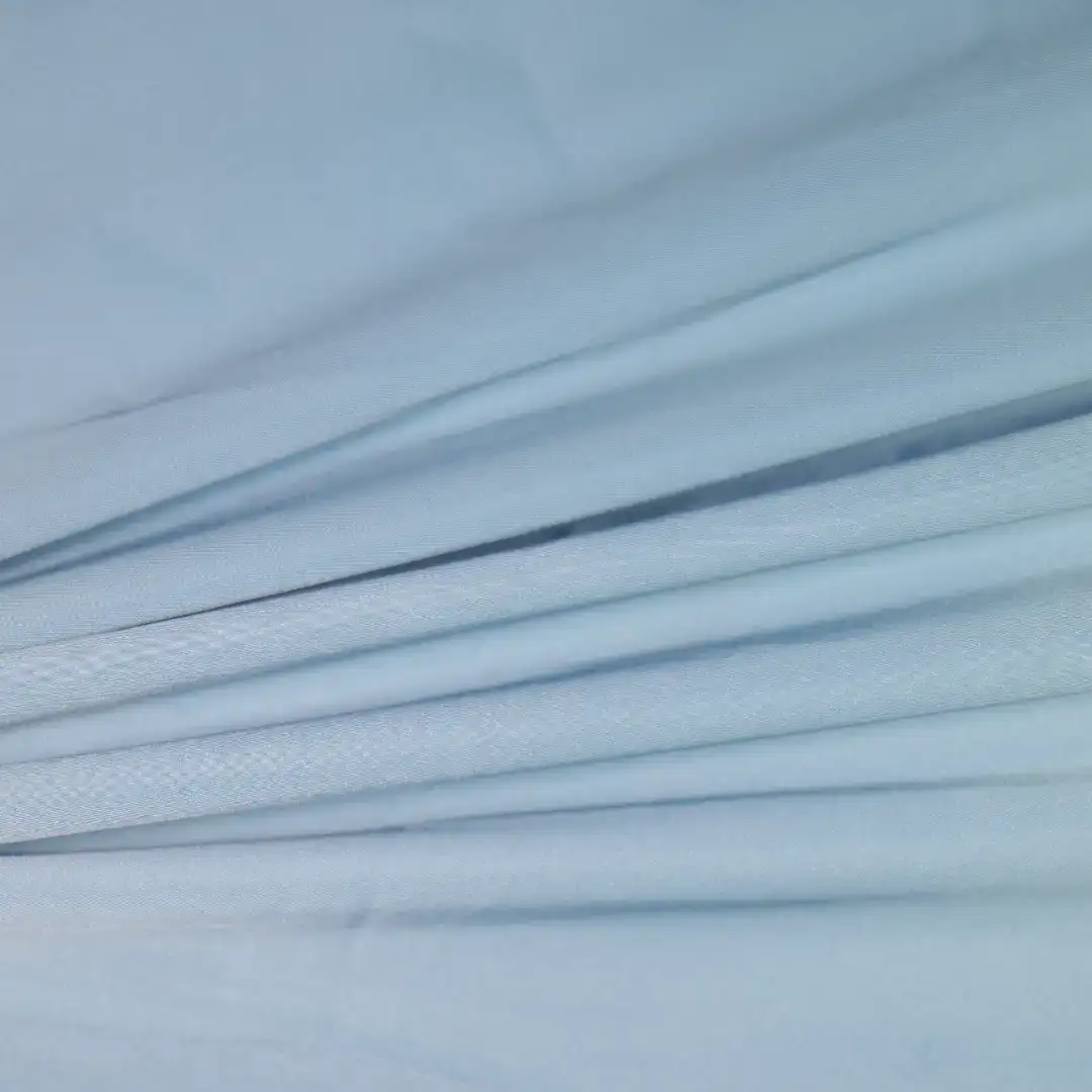 China Fabric for Shirt,Sleeveless Puffy Mini Dress Satin Woven Blended Fabric Polyester Spandex blue color buy from China wholesaler bulk order at wholesale price free worldwide shipping Alibaba