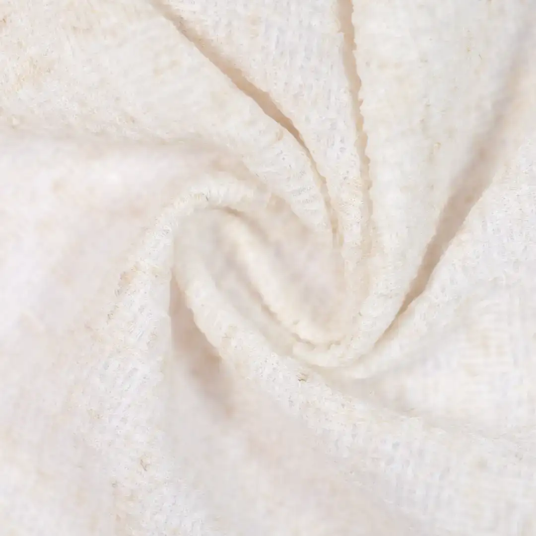 China Fabric for T-Shirt,Polo Shirt,Loungewear Jacquard Knit Fabric Polyester Nylon Flax Spandex Beige color buy from China wholesaler bulk order at wholesale price free worldwide shipping Alibaba