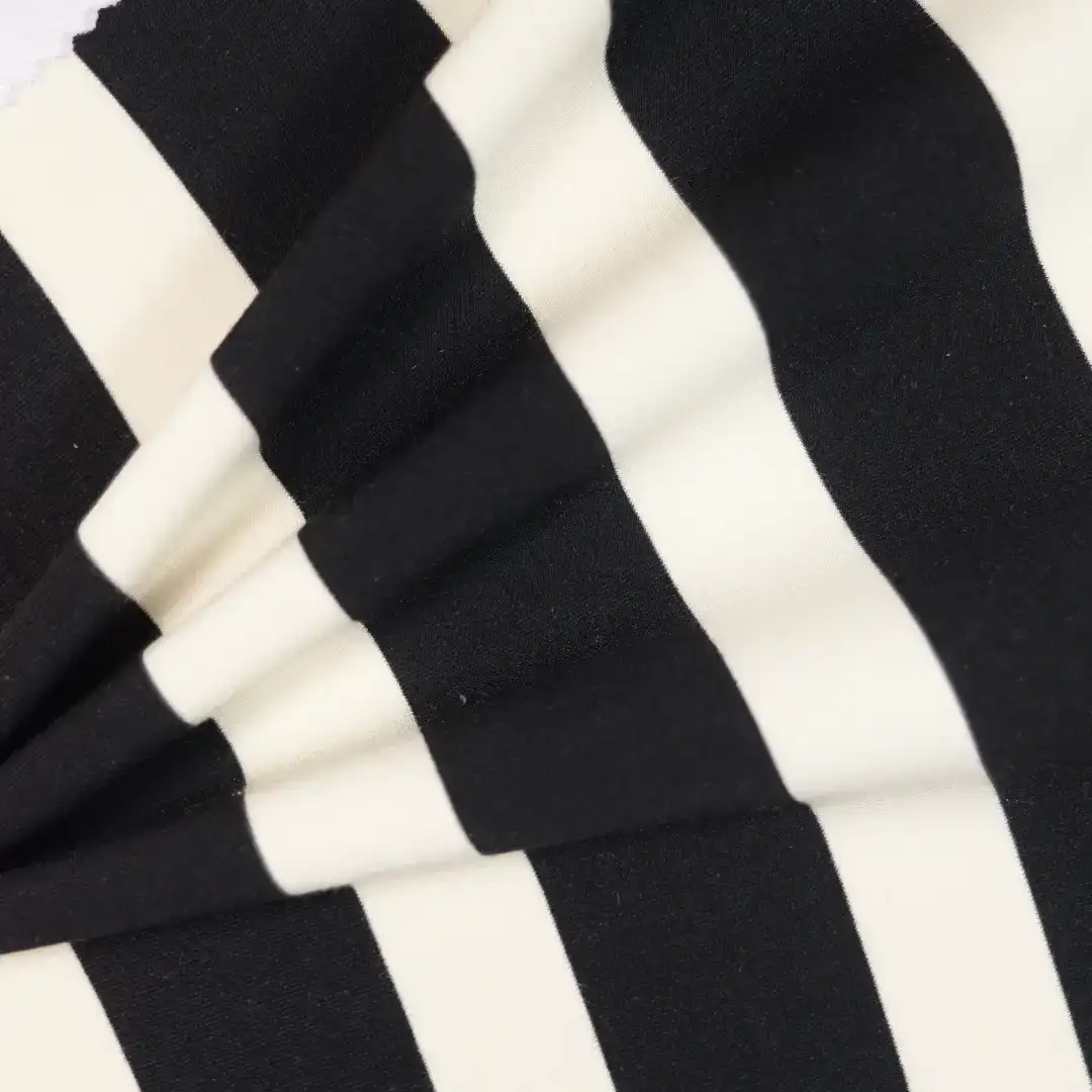 China Fabric for T-Shirt,Polo Shirt,Hoodie,Loungewear Yarn-dyed fabric Knit Fabric Polyester Modal Spandex black&white color buy from China wholesaler bulk order at wholesale price free worldwide shipping Alibaba