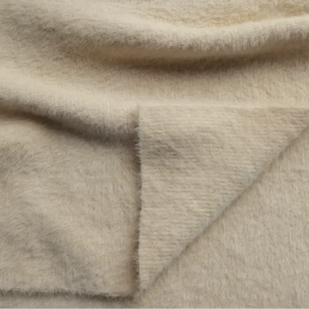 China Yarn for Ladies Vest (Sweater),Men’s Vest (Sweater),Open Cardigan (Sweater),Knitted Trousers (Sweater),U-Neck Cardigan (Sweater) Feather Yarn Fancy Yarn Nylon Beige color buy from China wholesaler bulk order at wholesale price free worldwide shipping Alibaba