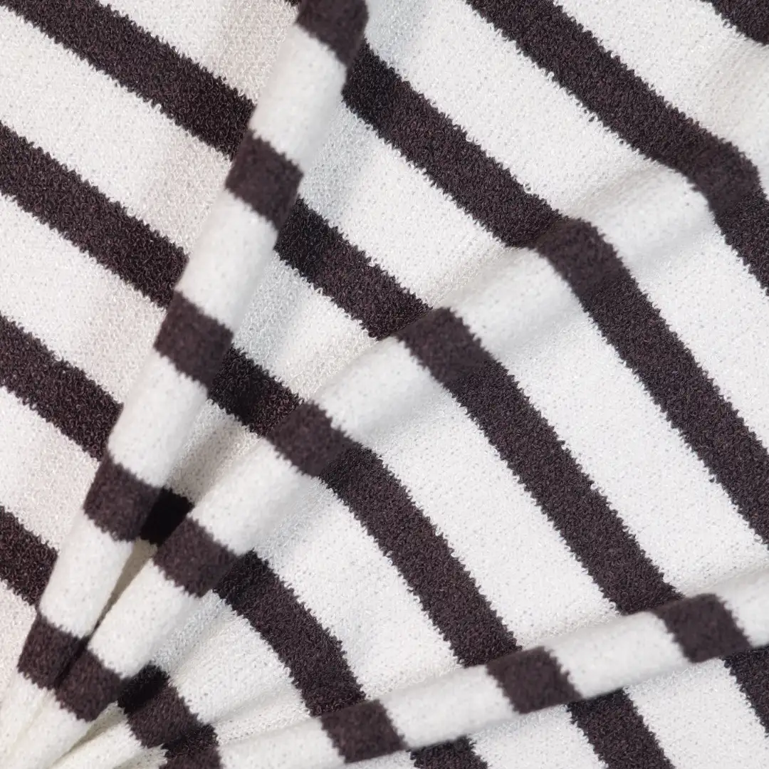 China Fabric for T-Shirt,Loungewear Yarn-dyed fabric Knit Fabric Viscose Polyester brown&khaki color buy from China wholesaler bulk order at wholesale price free worldwide shipping Alibaba