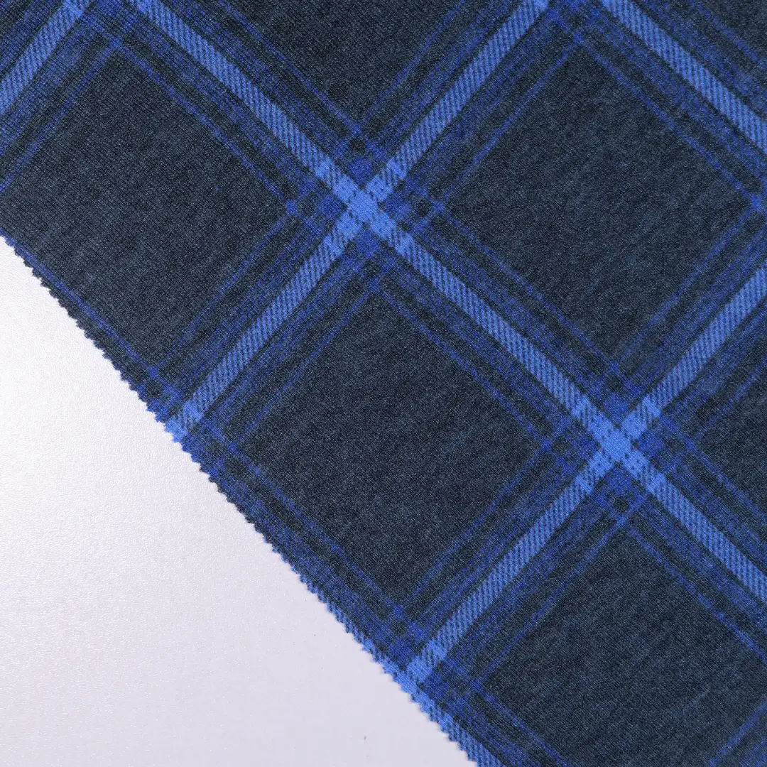 China Fabric for Loungewear Rib Knit Fabric Recycled Polyester Tencel Wool blue color buy from China wholesaler bulk order at wholesale price free worldwide shipping Alibaba