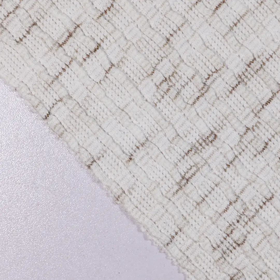China Fabric for Loungewear Crepe Knit Fabric Polyester Viscose Rayon Milky white color buy from China wholesaler bulk order at wholesale price free worldwide shipping Alibaba