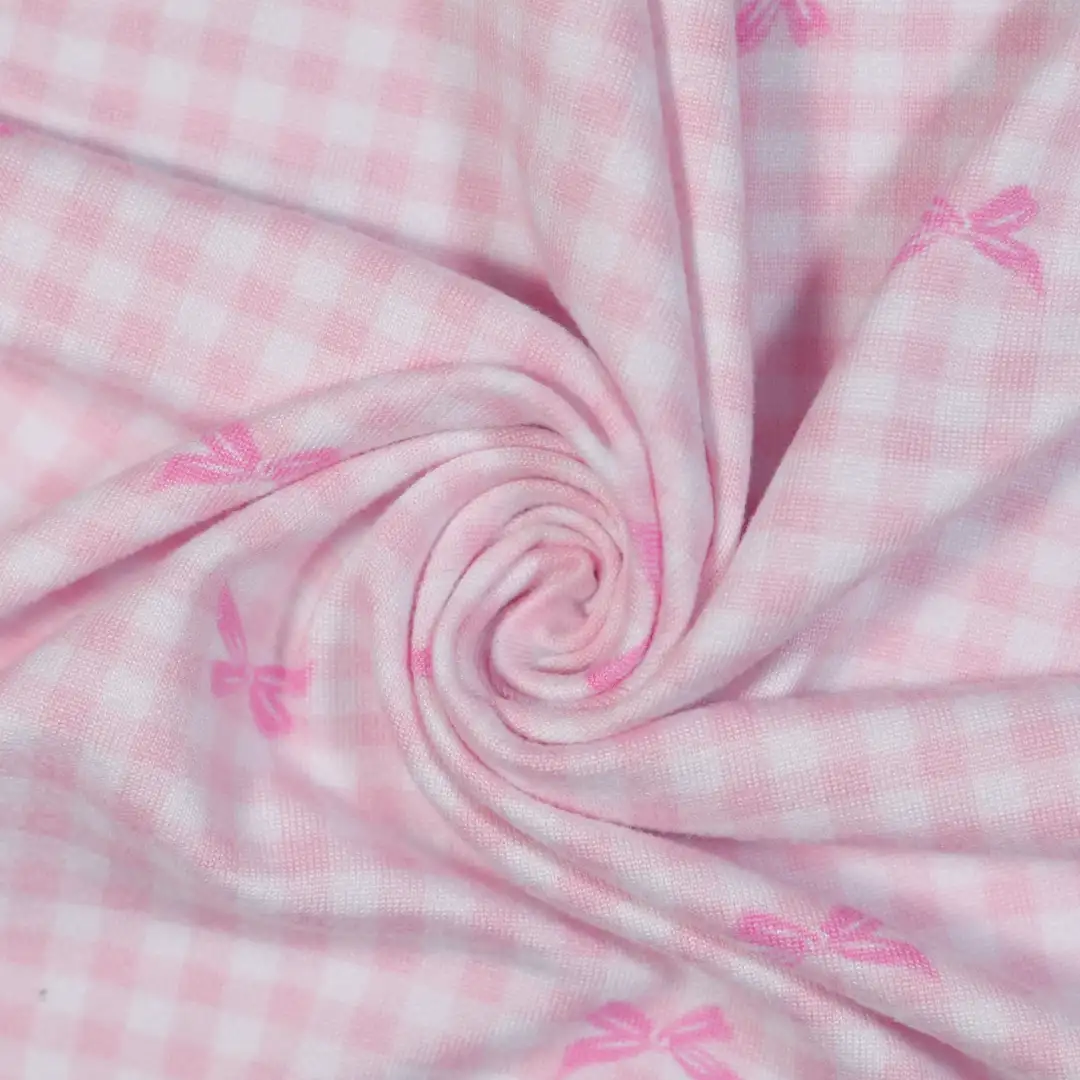 China Fabric for Loungewear Single Jersey Knit Fabric Polyester Spandex pink color buy from China wholesaler bulk order at wholesale price free worldwide shipping Alibaba