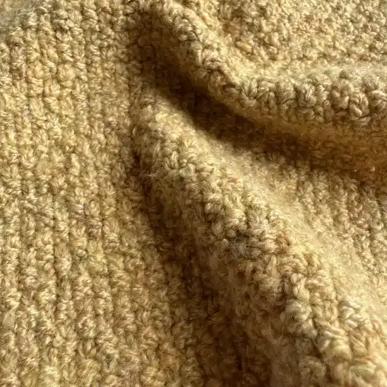 China Yarn for Open Cardigan (Sweater),Full-Zipper Cardigan (Sweater),Round Neck Pullover (Sweater),Hoodie  (Sweater) Mossy Yarn Fancy Yarn Recycled Polyester BCI Cotton Spandex khaki color buy from China wholesaler bulk order at wholesale price free worldwide shipping Alibaba