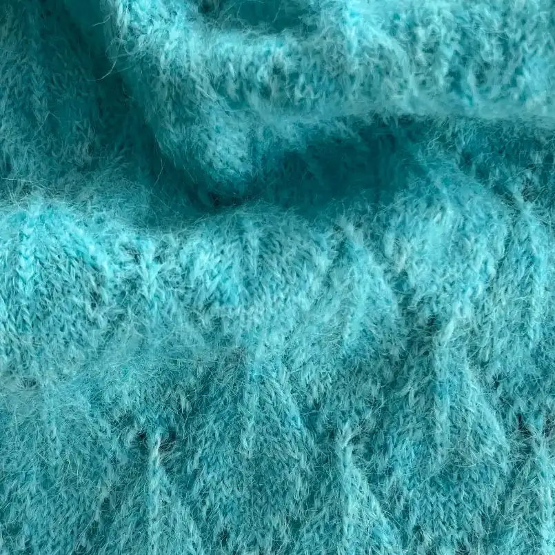 China Yarn for Open Cardigan (Sweater),Crew Neck Pullover (Sweater) Mossy Yarn Fancy Yarn Recycled Polyester Acrylic Nylon Spandex Wool blue color buy from China wholesaler bulk order at wholesale price free worldwide shipping Alibaba