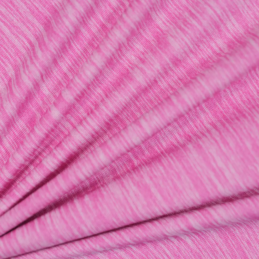 China Fabric for T-Shirt,Polo Shirt Single Jersey Knit Fabric Polyester Spandex Rose Melange color buy from China wholesaler bulk order at wholesale price free worldwide shipping Alibaba